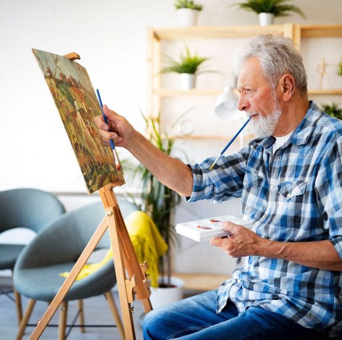 Man painting near Solara Sands a all age mobile home parks rectangle 58